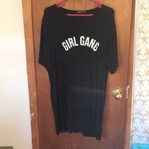 Boohoo Girl Gang T Shirt Dress